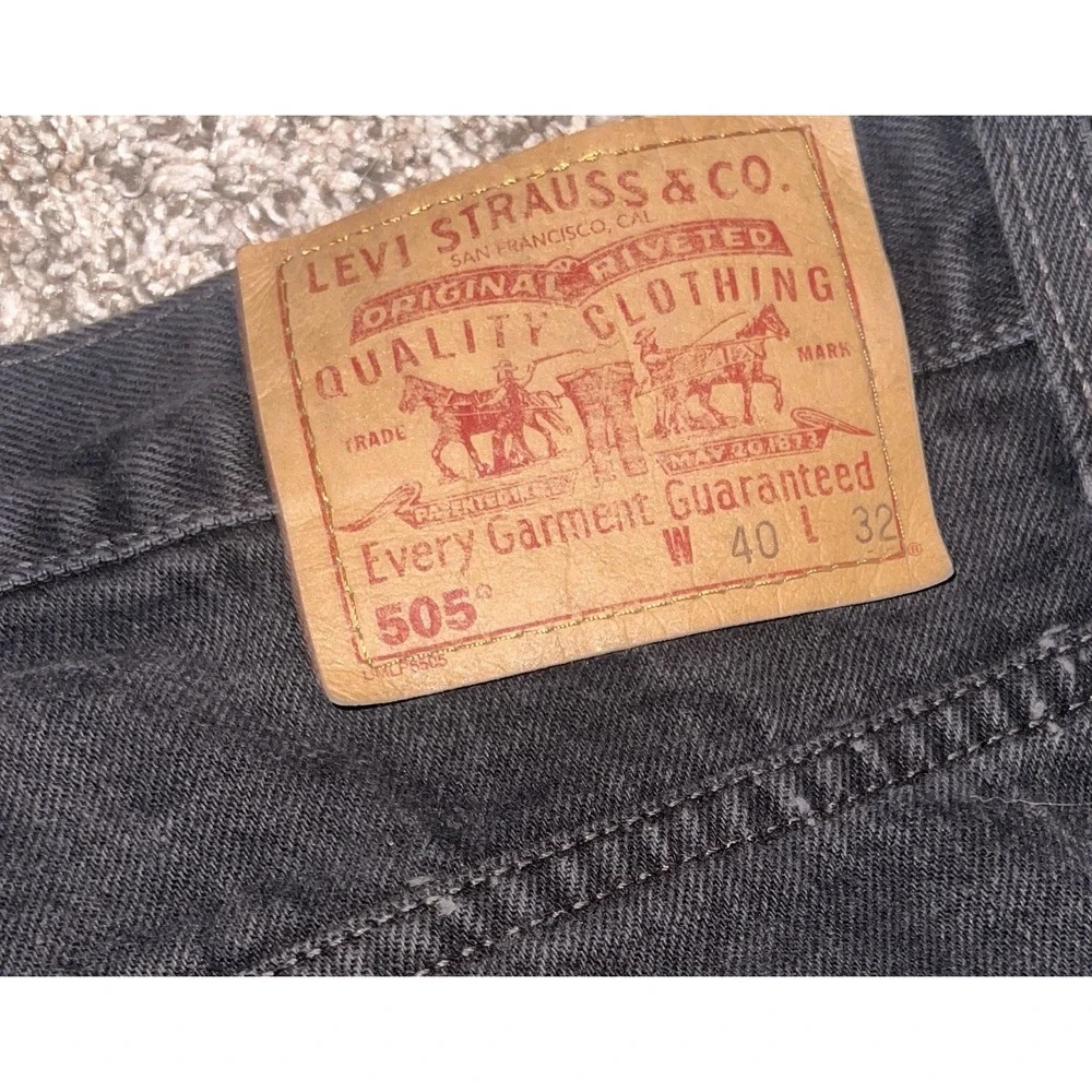 Vtg‎ 90s Levi's 505 Men's W40 Regular Fit Straight Leg Jeans Black Denim Canada